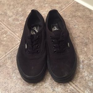 All black Glitter Vans